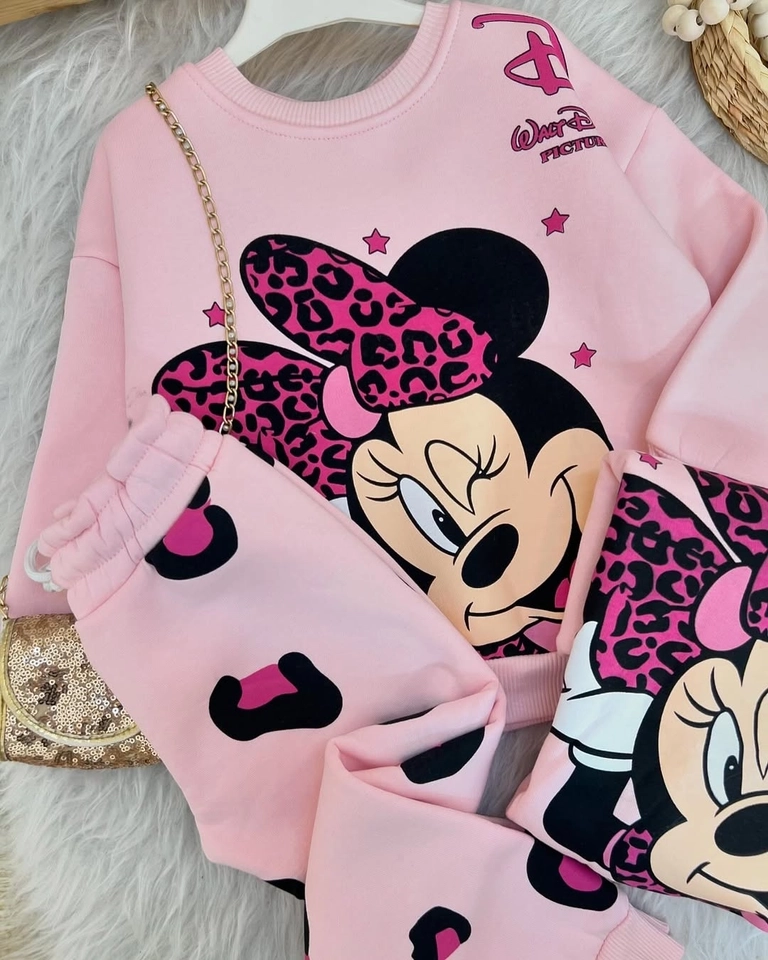 Conjunto Moletom Minnie Rosa  - 3