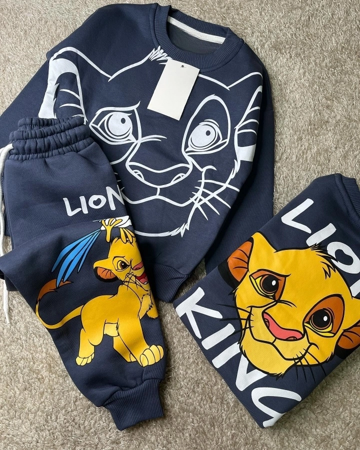 Conjunto Moletom Rei Leão Azul  - 6