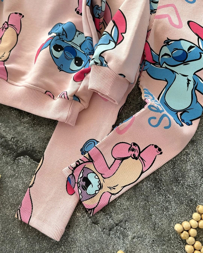 Conjunto Inverno Stitch rosa - 4