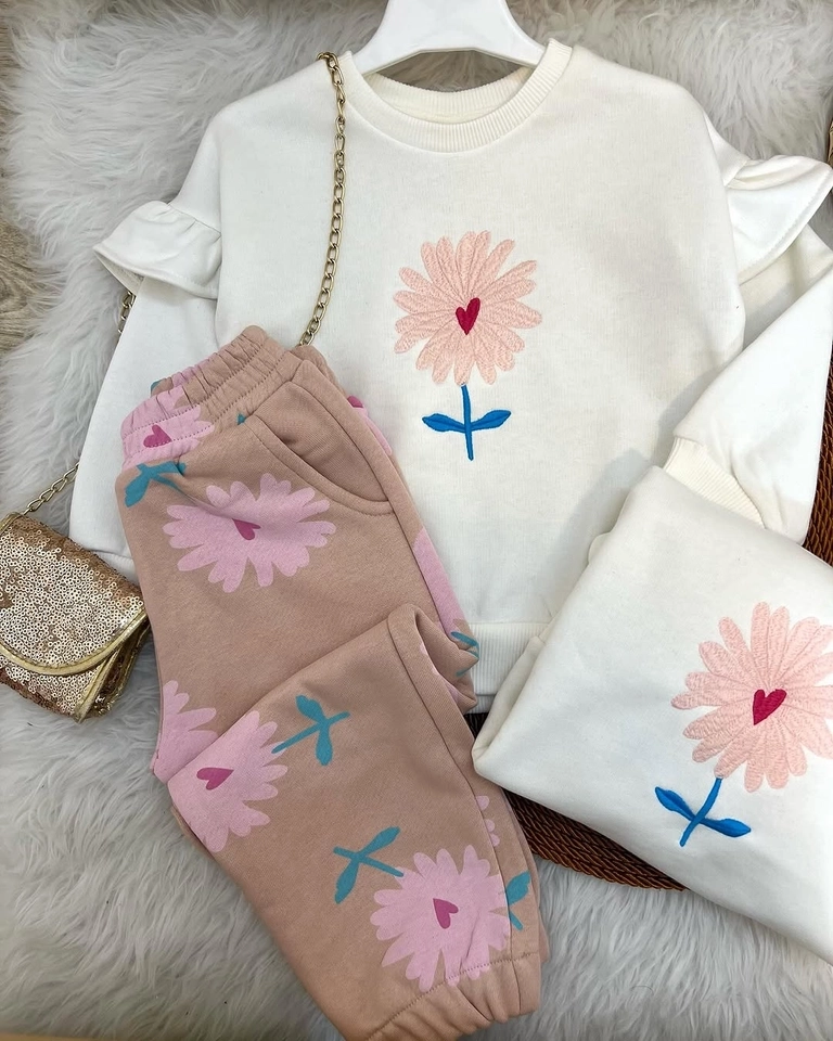 Conjunto Moletom Flor - 1