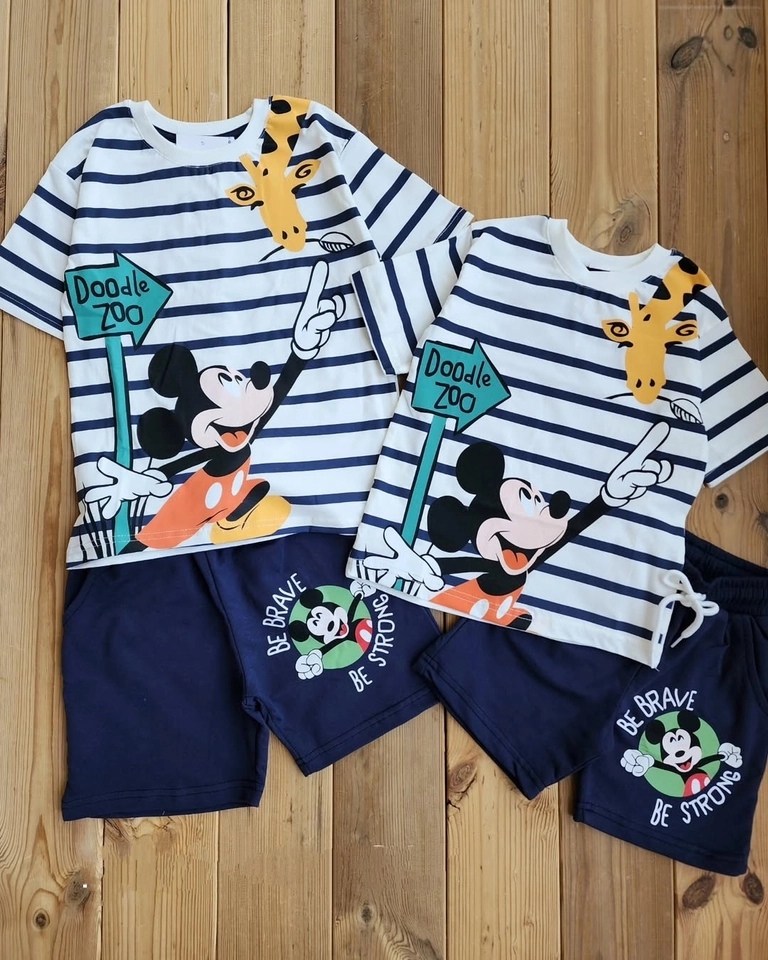 Conjunto Mickey Listrado  - 1