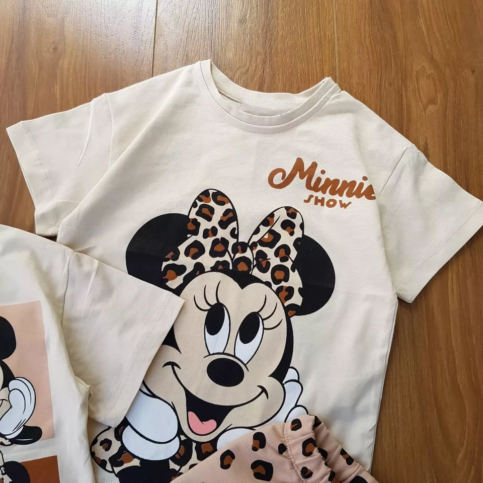Conjunto verão Minnie oncinha  - 2