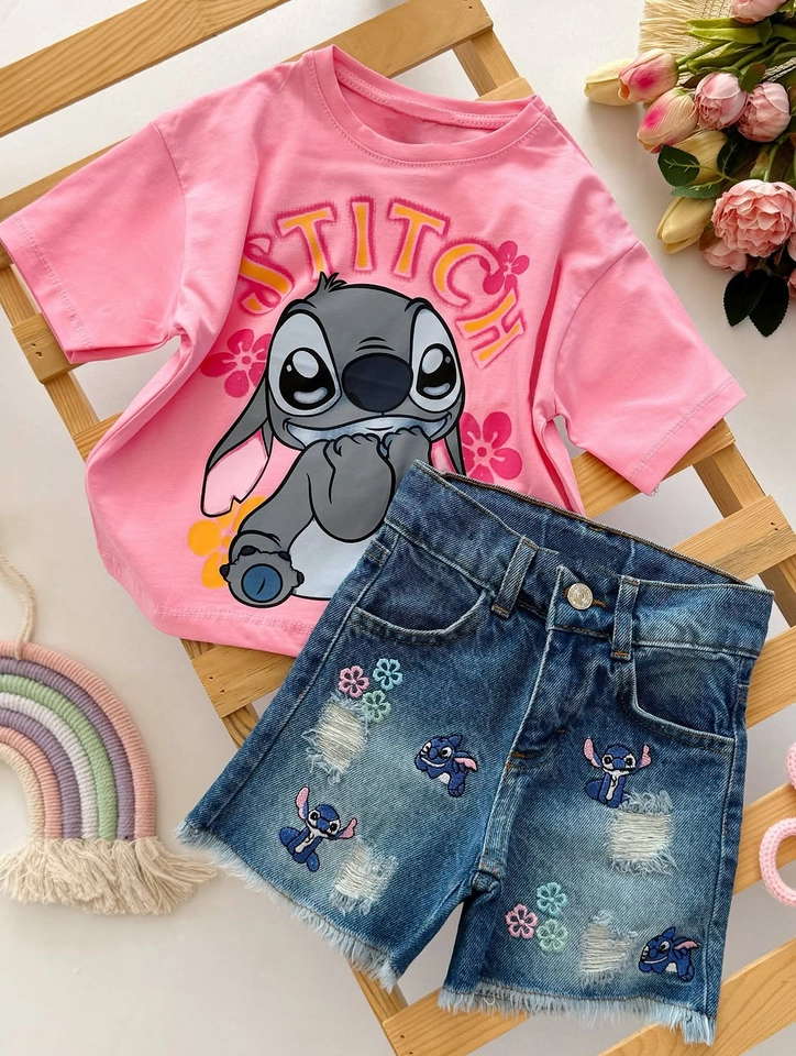 Conjunto verão Stitch jeans  - 1