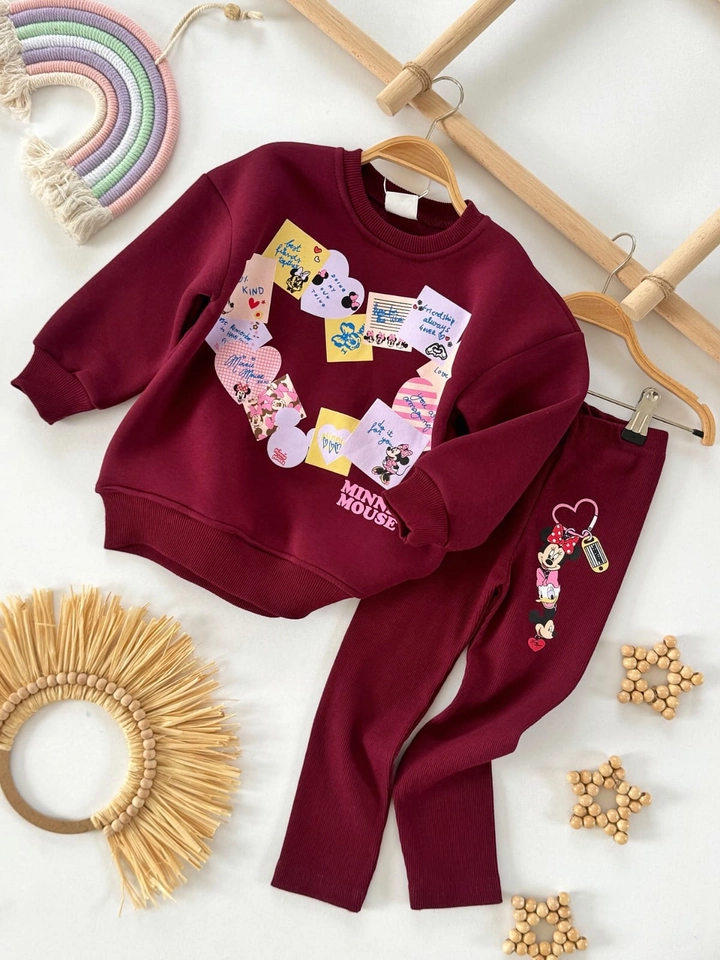 Conjunto de inverno Minnie vinho - 1
