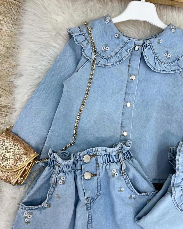 Conjunto jeans Flor - 3