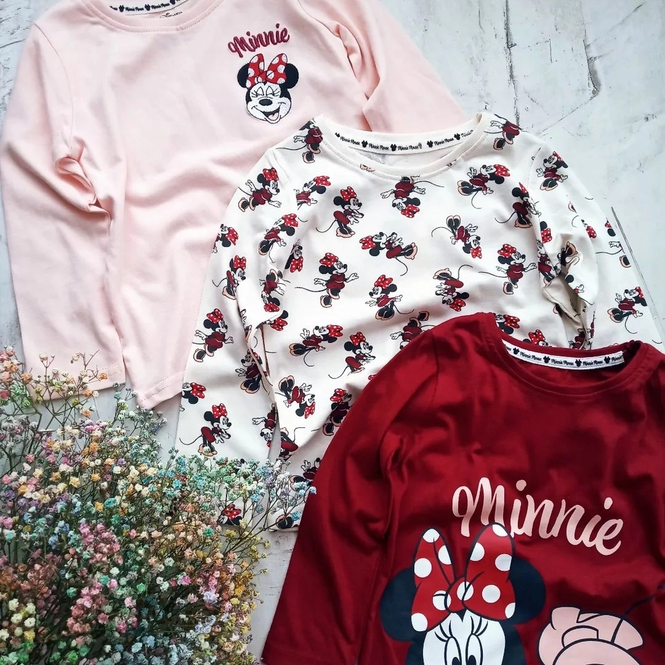 kit Com 3 Blusas Manga Longa Minnie  - 4