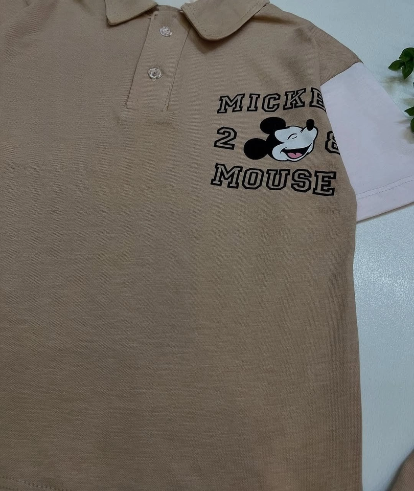 Conjunto verão Mickey Bege - 5