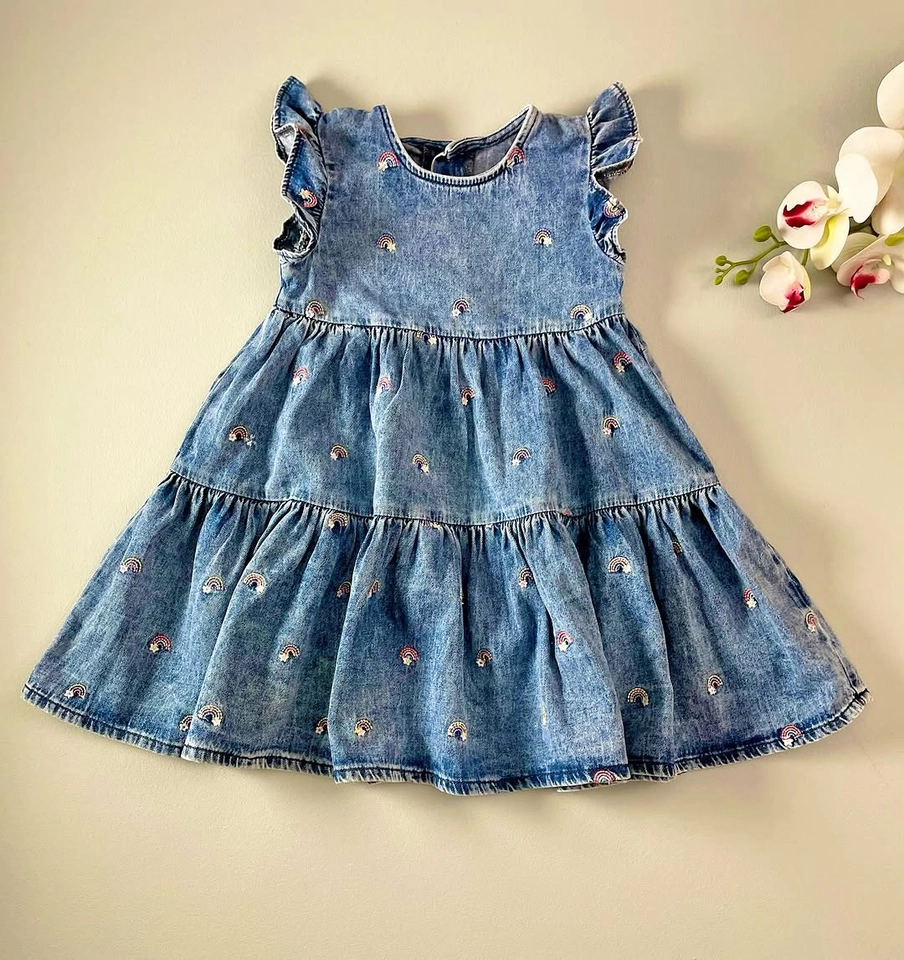 Vestido jeans Arco-íris  - 1