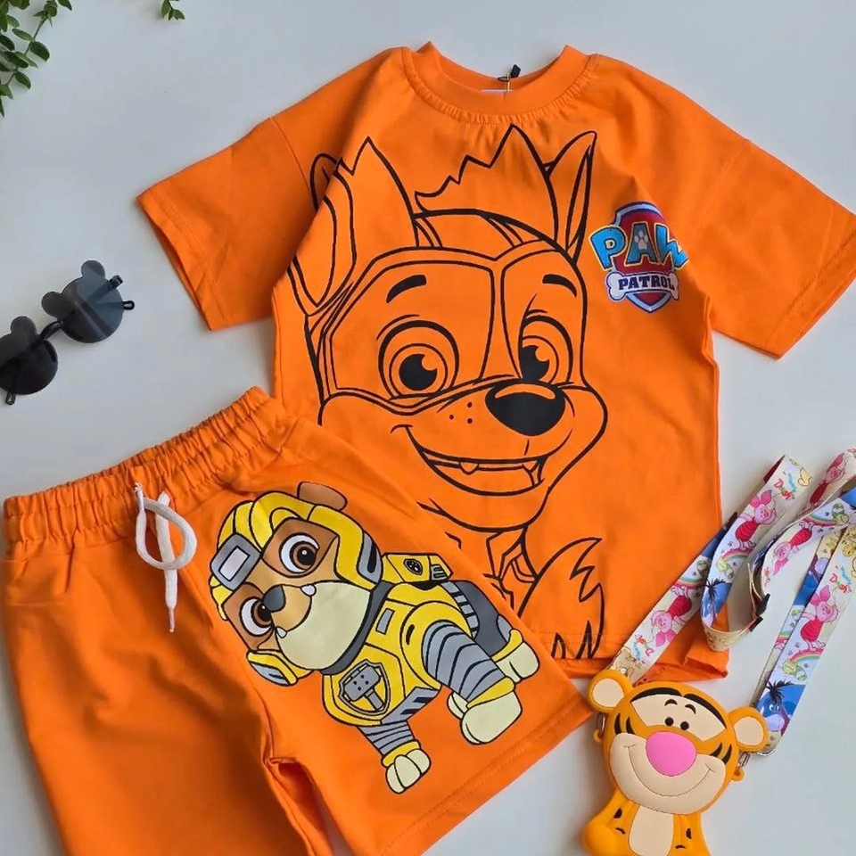 Conjunto verão patrulha canina laranja  - 3