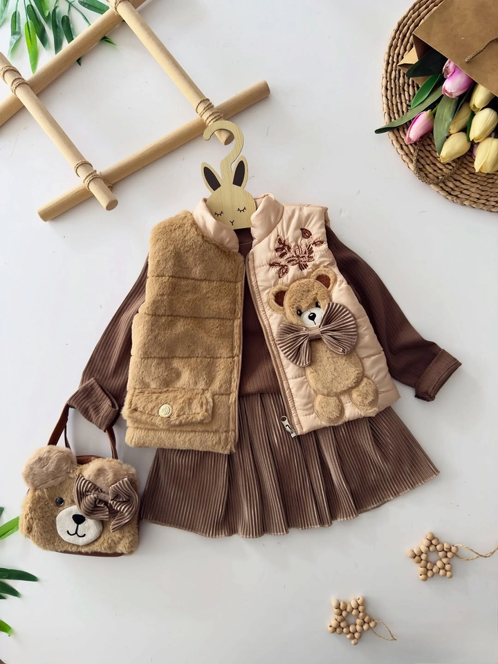 Conjunto de outono Ursinho