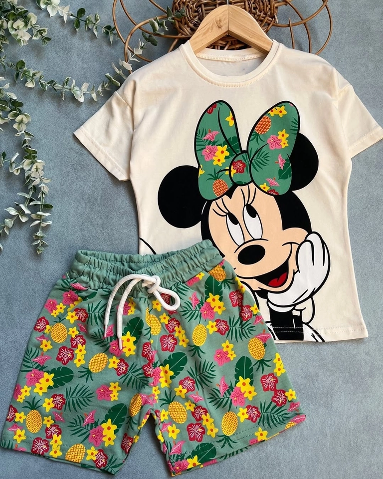 Conjunto Verão Minnie Salada de Frutas  - 1