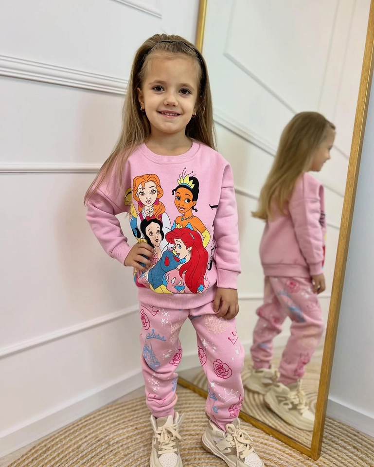Conjunto moletom inverno Rosa  - 1