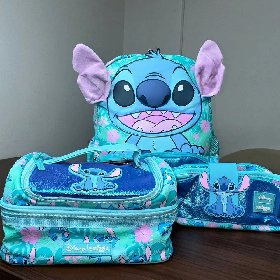 Kit mochila escolar 3 peças Stitch  - 1