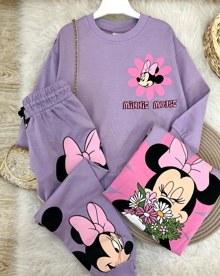 Conjunto Moletom Minnie Buquê de Flores  - 1