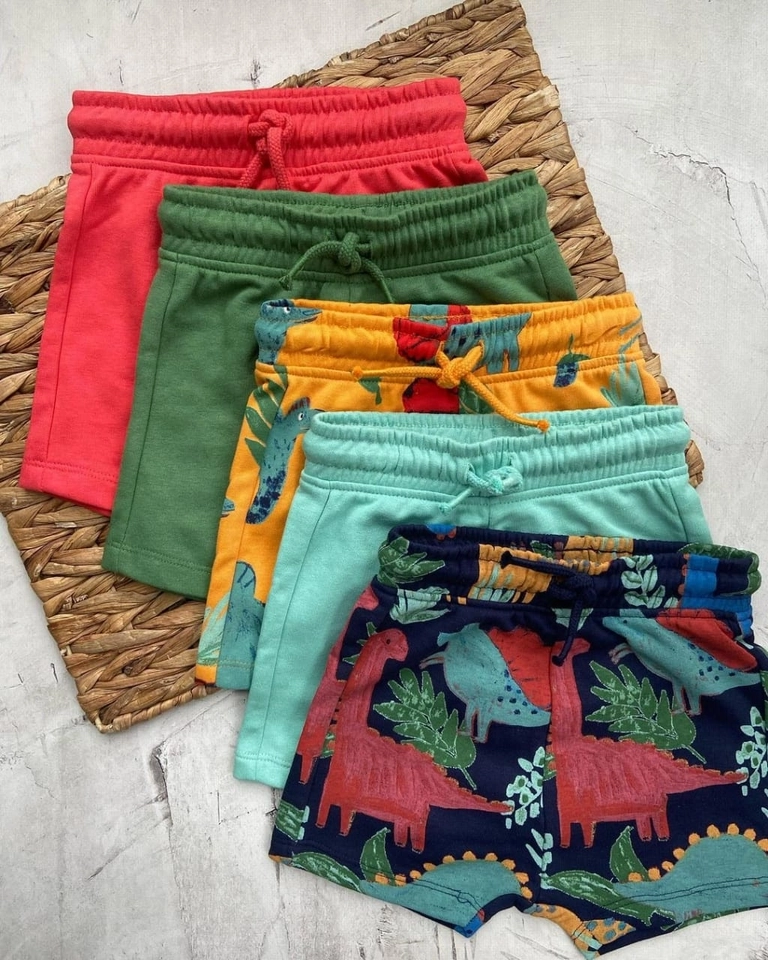 kit Com 5 Bermudinhas Dino 