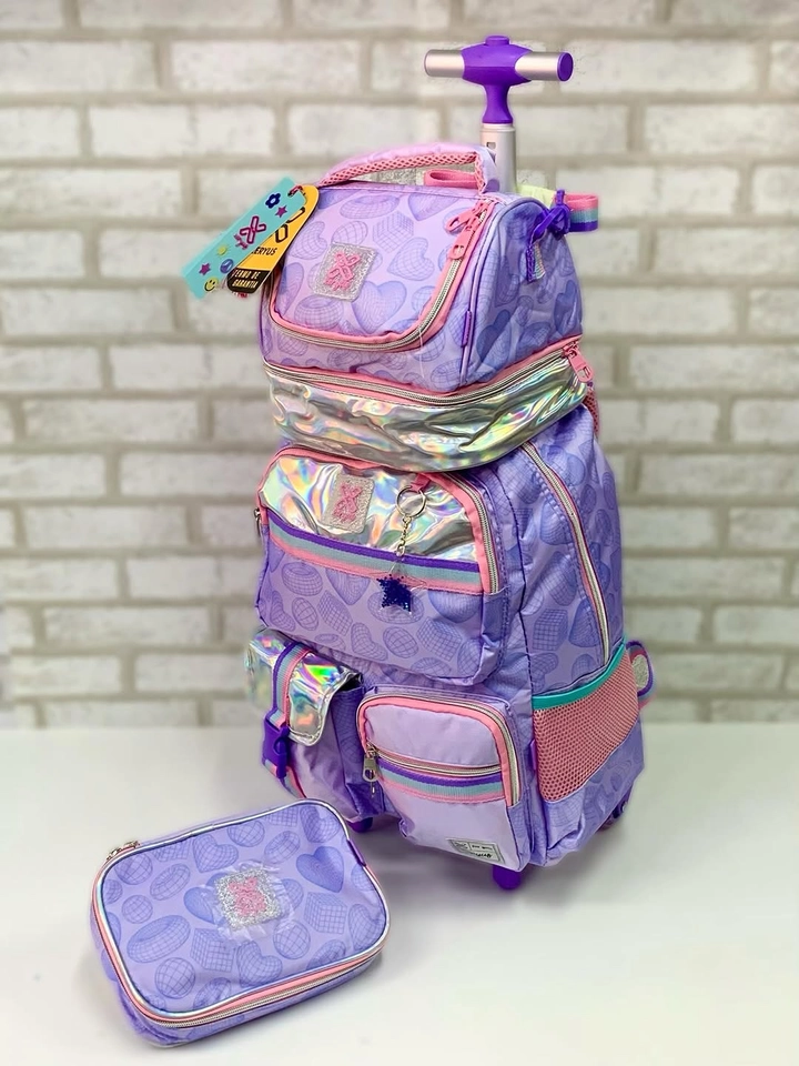 Kit 3 peças escolar estrela lilás  - 2