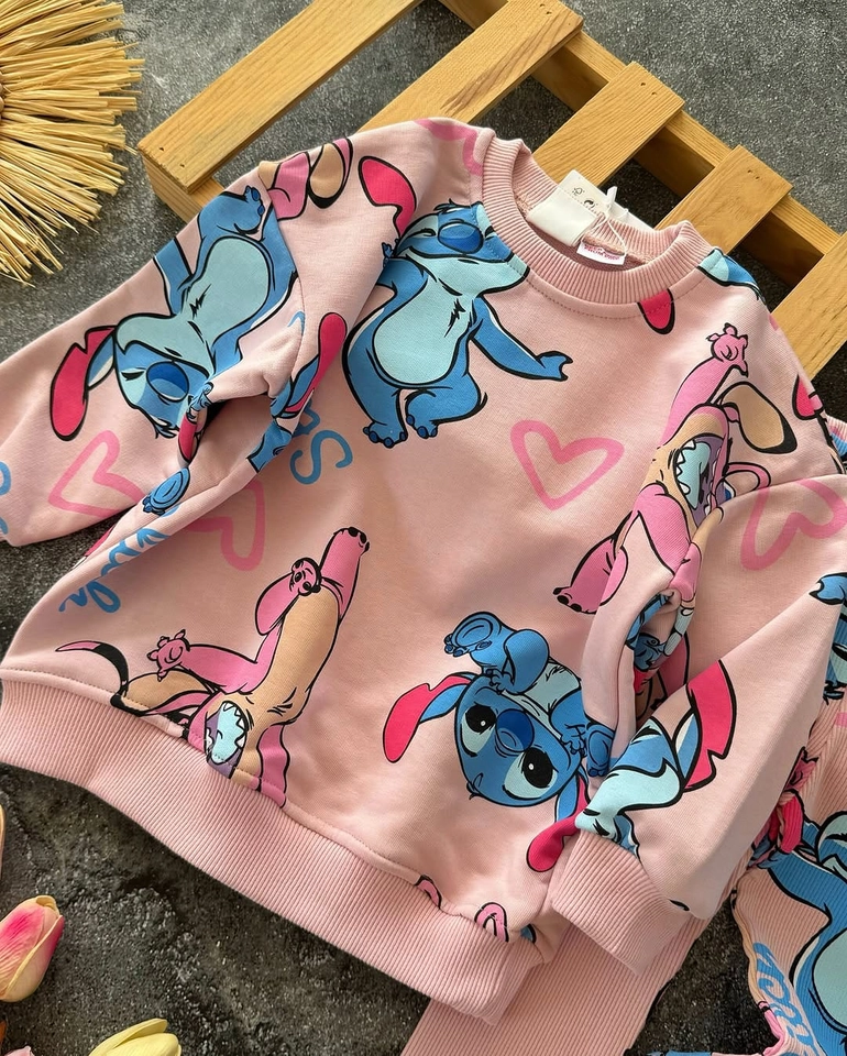 Conjunto Inverno Stitch rosa - 2