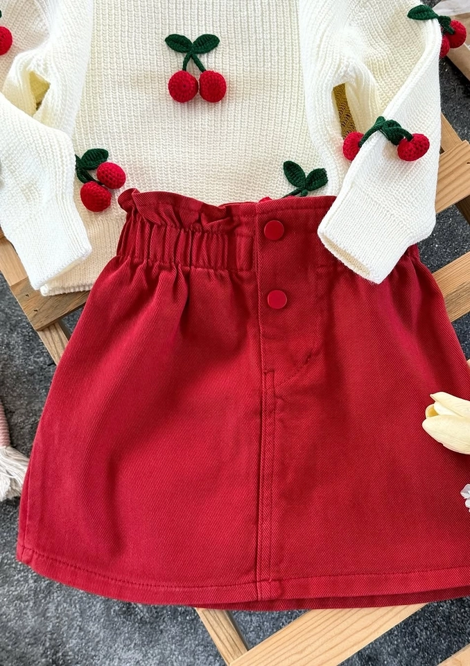 Conjunto Tricot Cereja - 3