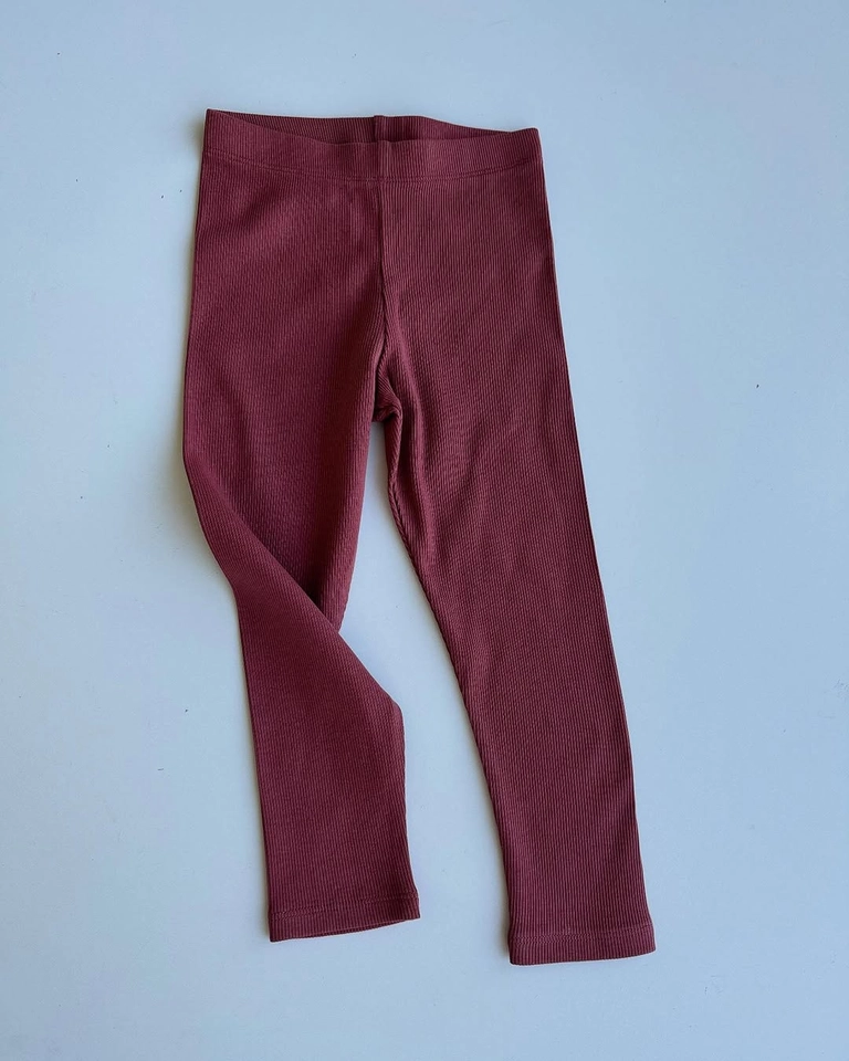 Kit 5 calças legging canelada - 7