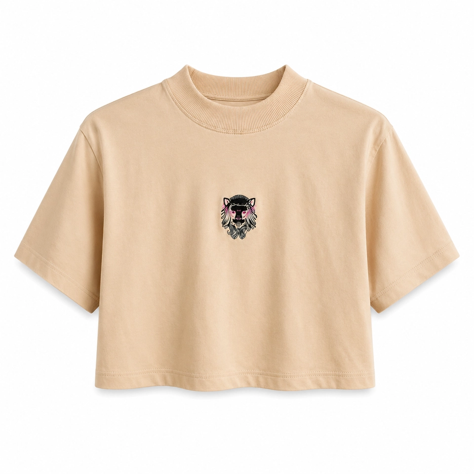 Cropped Oversized - Lion Black