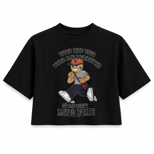 Cropped Oversized - Mais Forte
