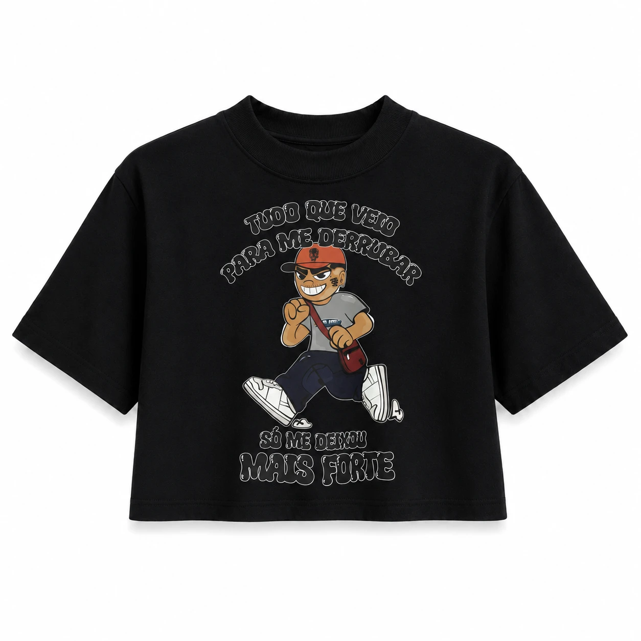 Cropped Oversized - Mais Forte - 1