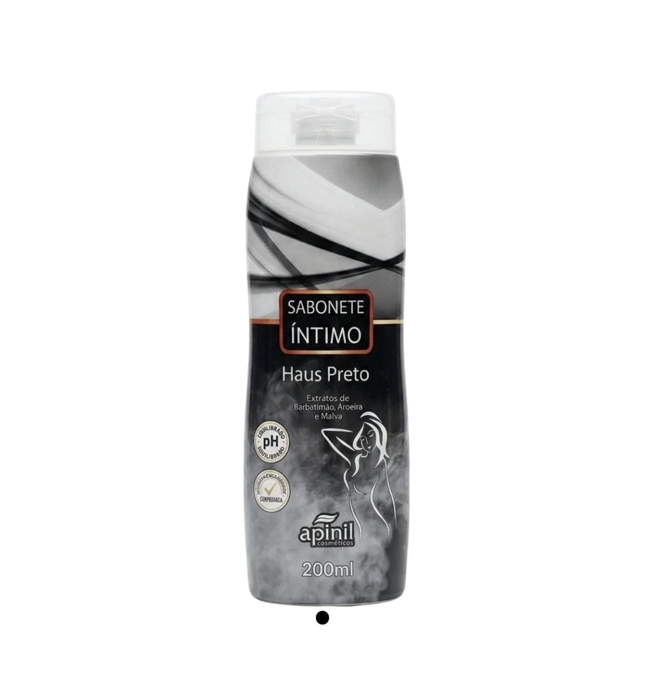  Sabonete Íntimo Haus Preto 200ml - Apinil 