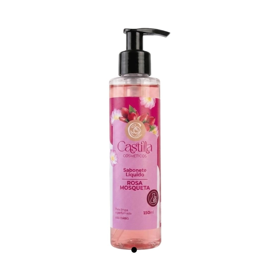  Sabonete Líquido Rosa Mosqueta 150ml - Castilla