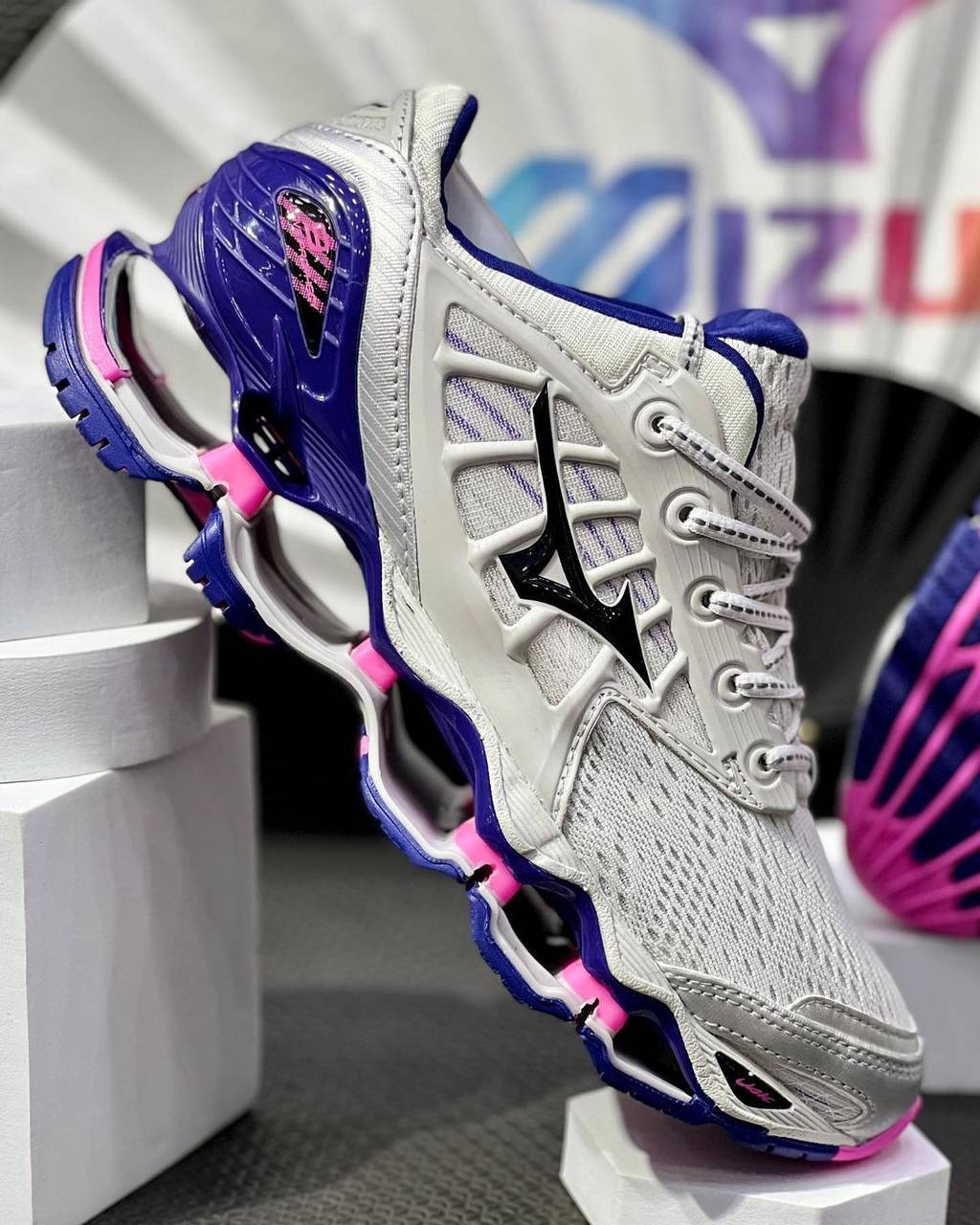Mizuno prophecy 9 cinza e rosa - 3