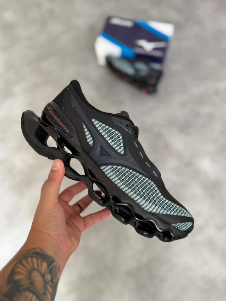 Mizuno 15 cinza e preto  - 7