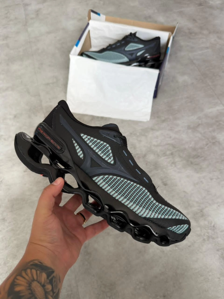 Mizuno 15 cinza e preto  - 5