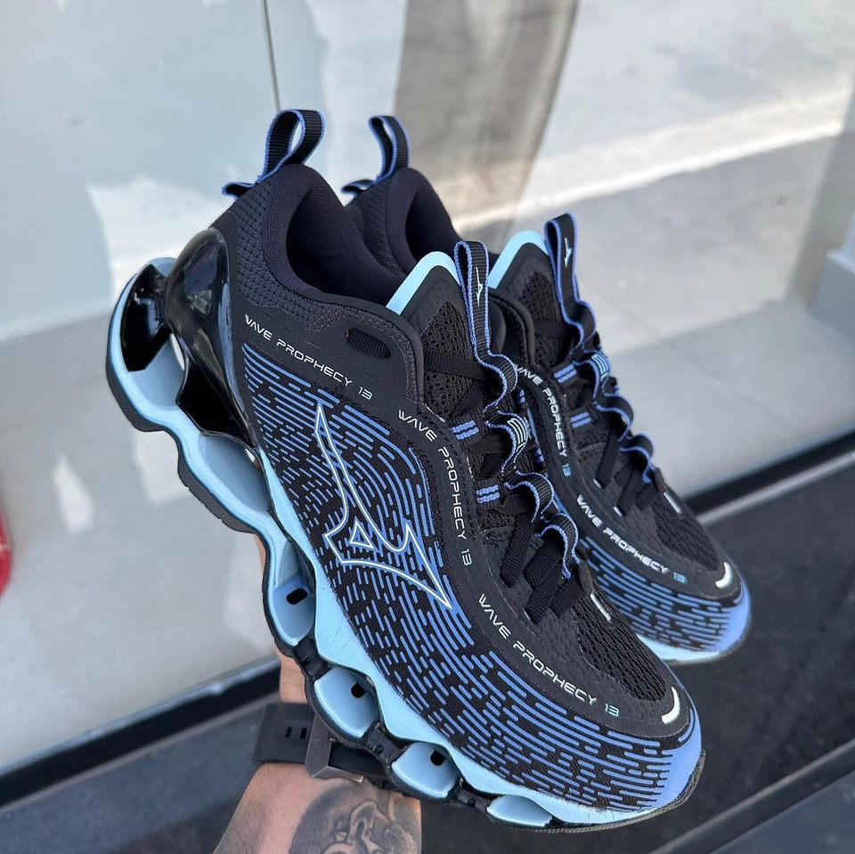 Mizuno prophecy 13 preto e azul bb - 2