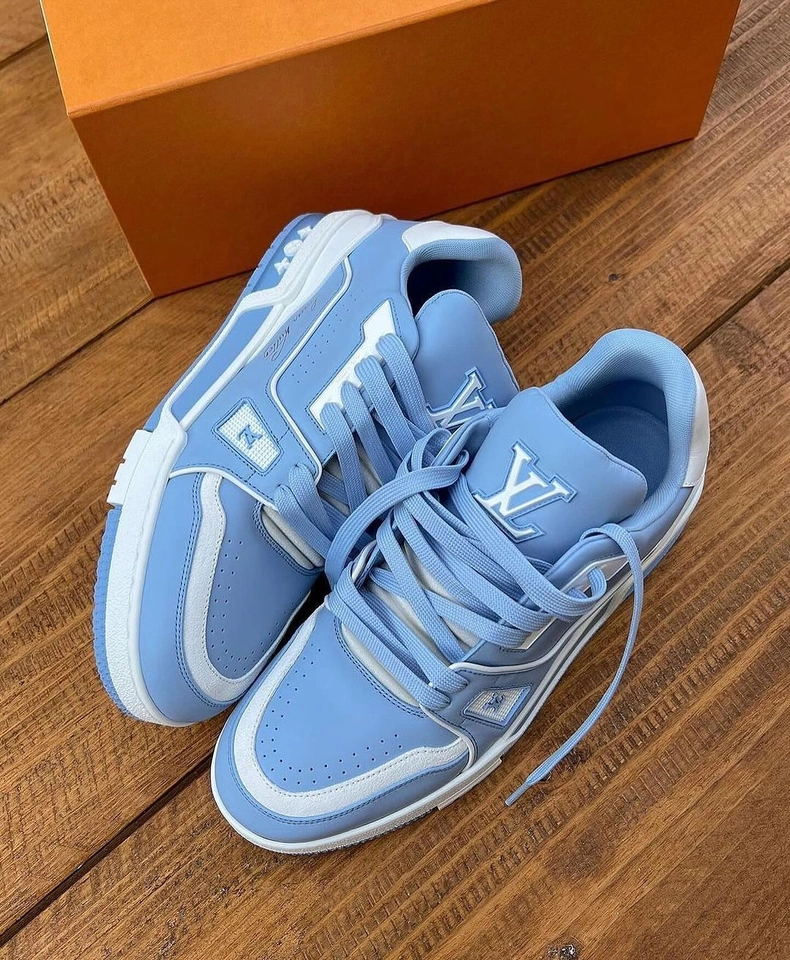 Tênis Louis Vuitton azul  - 6