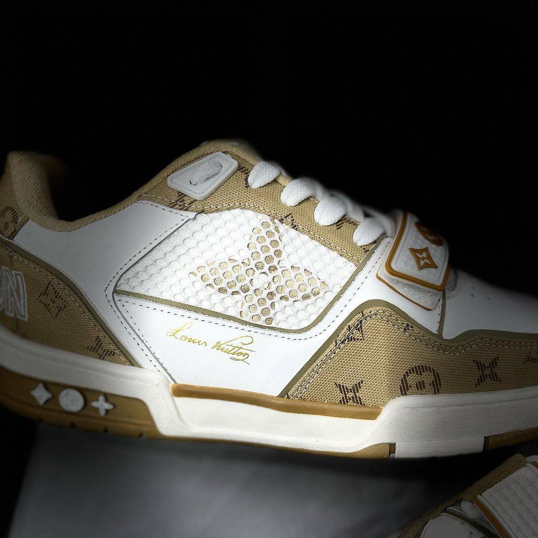 tênis louis Vuitton monograma creme - 2