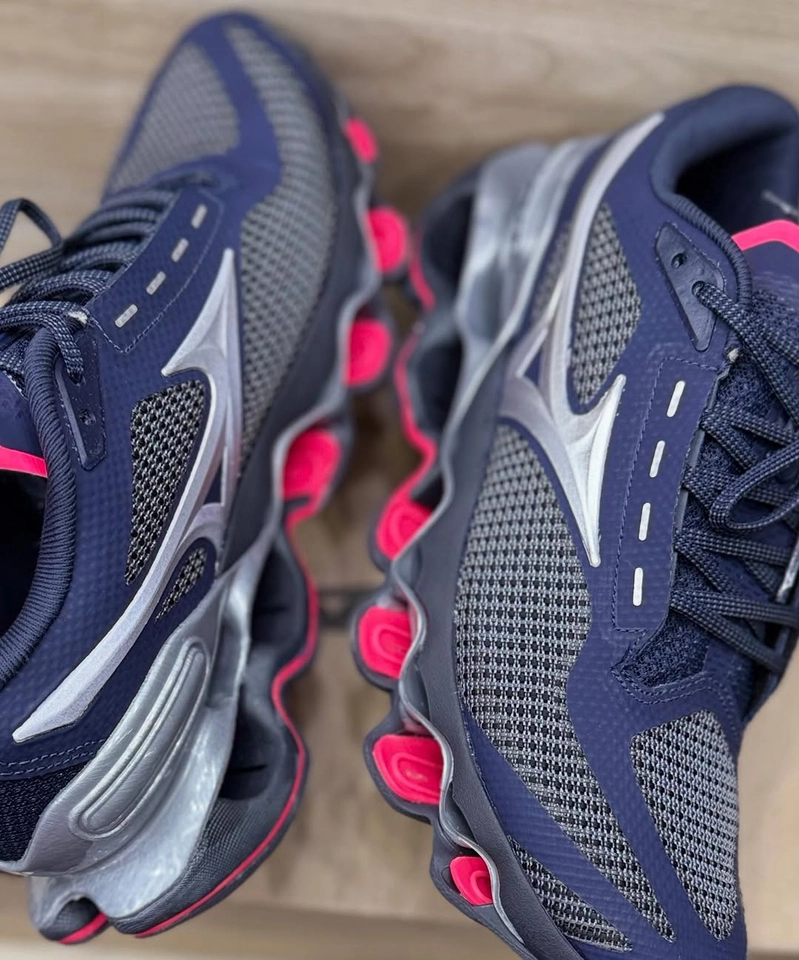 Mizuno 15 azul e rosa  - 4