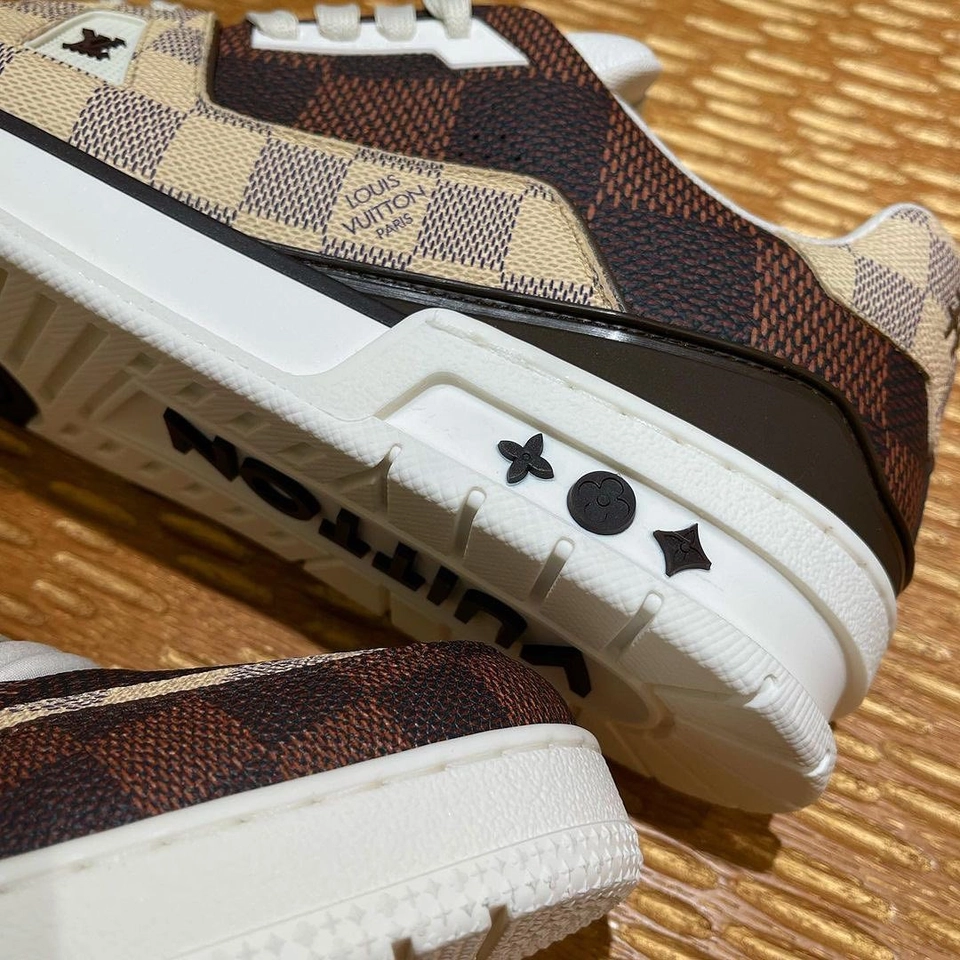 Tênis Louis Vuitton marrom quadri - 5