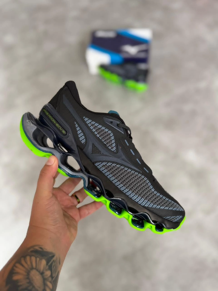 Mizuno 15 preto e verde - 7