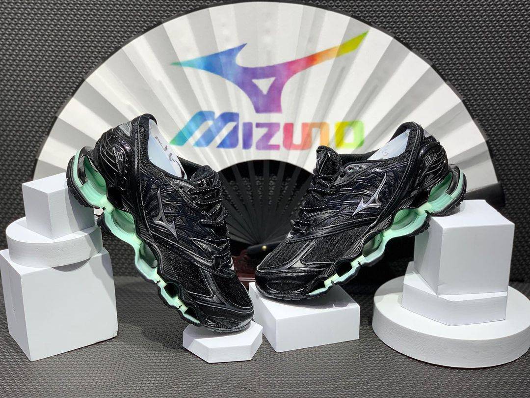 tênis Mizuno Prophecy 8 preto e verde água  - 2