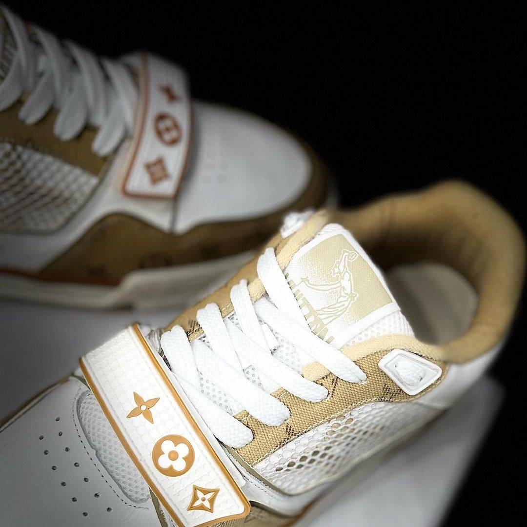 tênis louis Vuitton monograma creme - 8