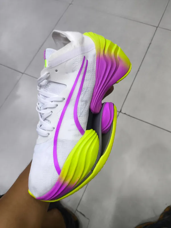 Puma Nitro branco e lilas