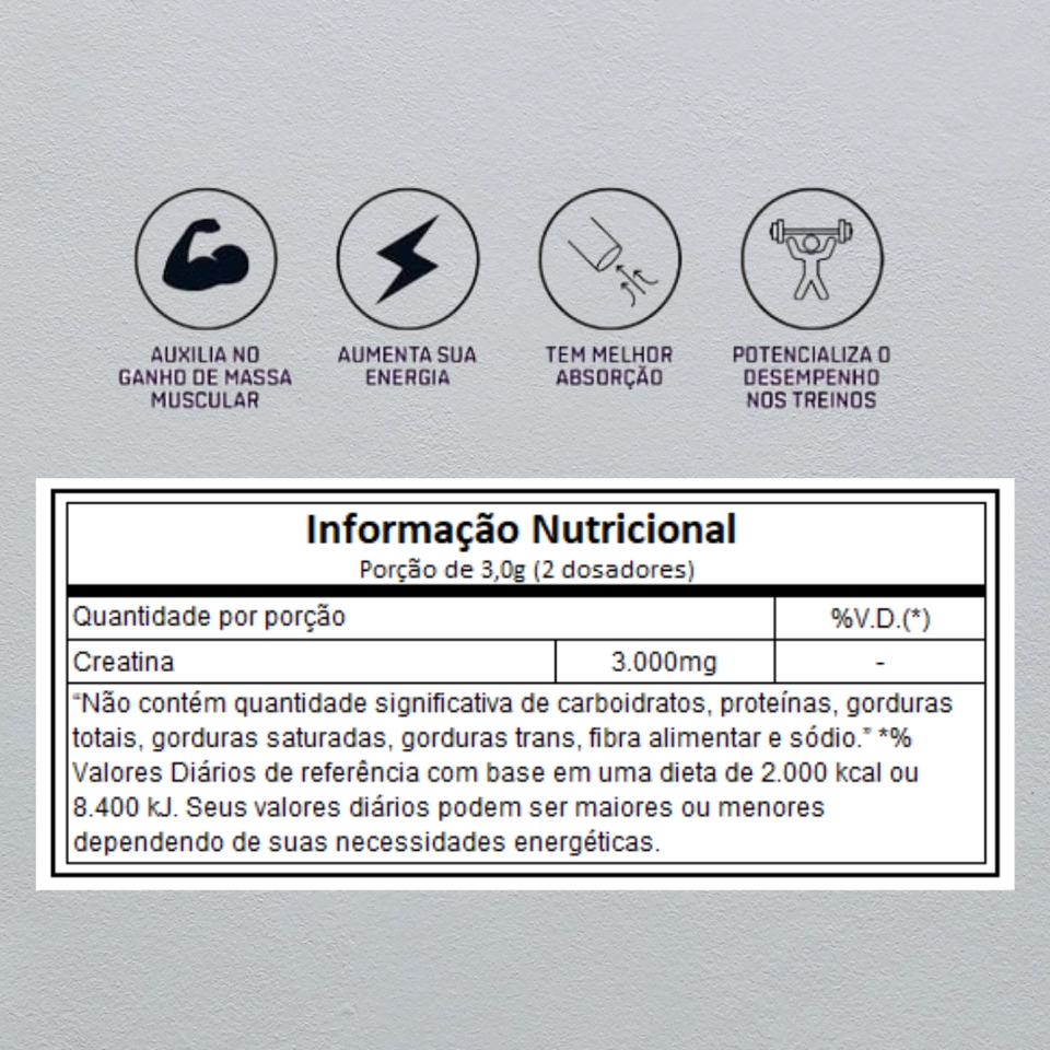 Creatina 300g Pura Absolut - 2