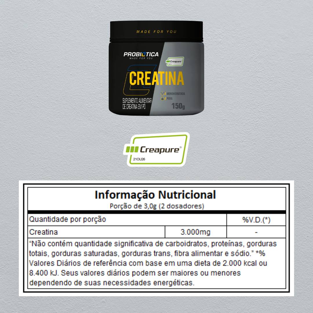 Creatina Creapure 150g Probiótica - 2