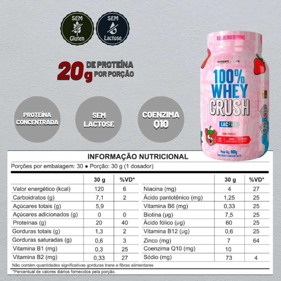 100% Whey Crush 900g Under Labz - 2