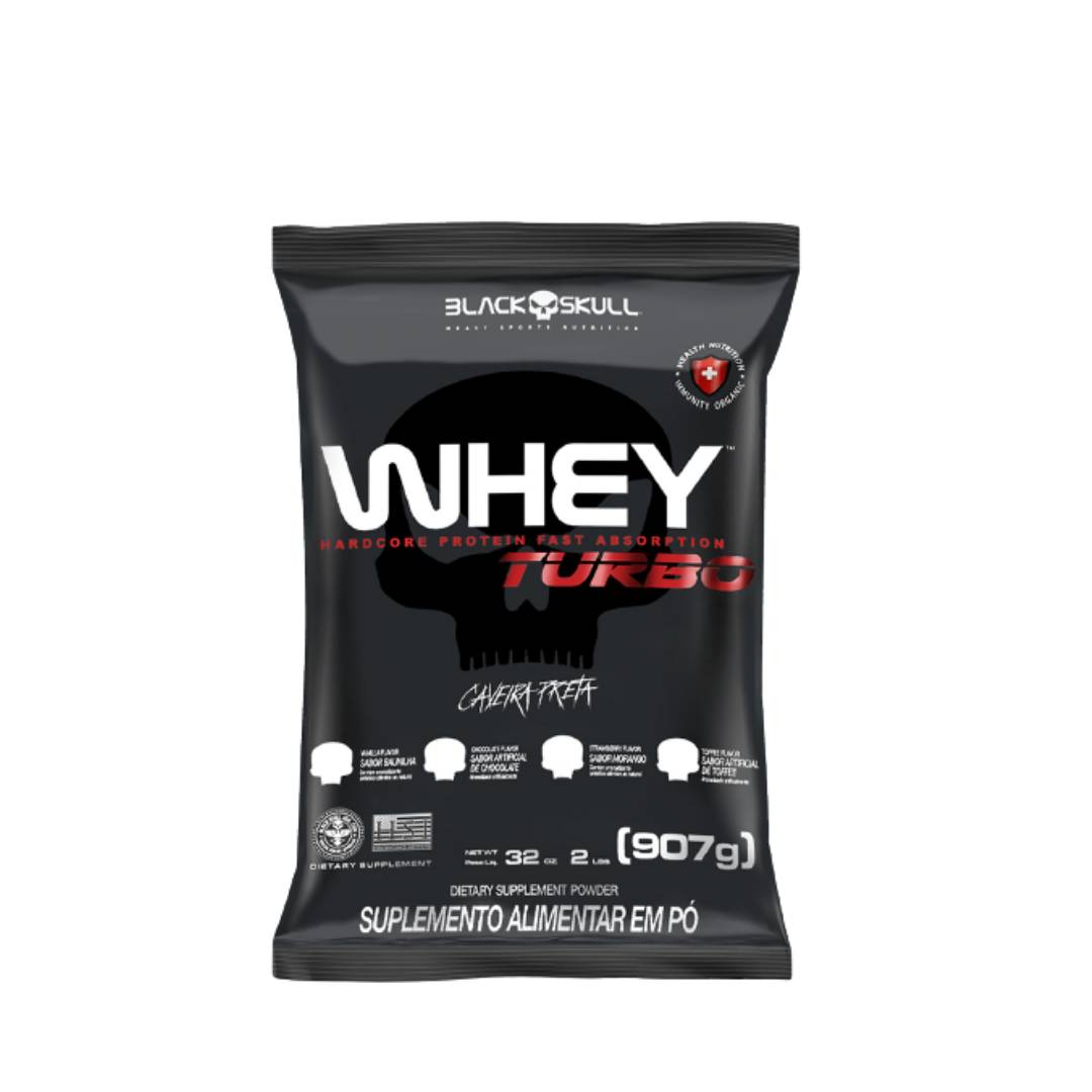 Whey Turbo 900g Black Skull
