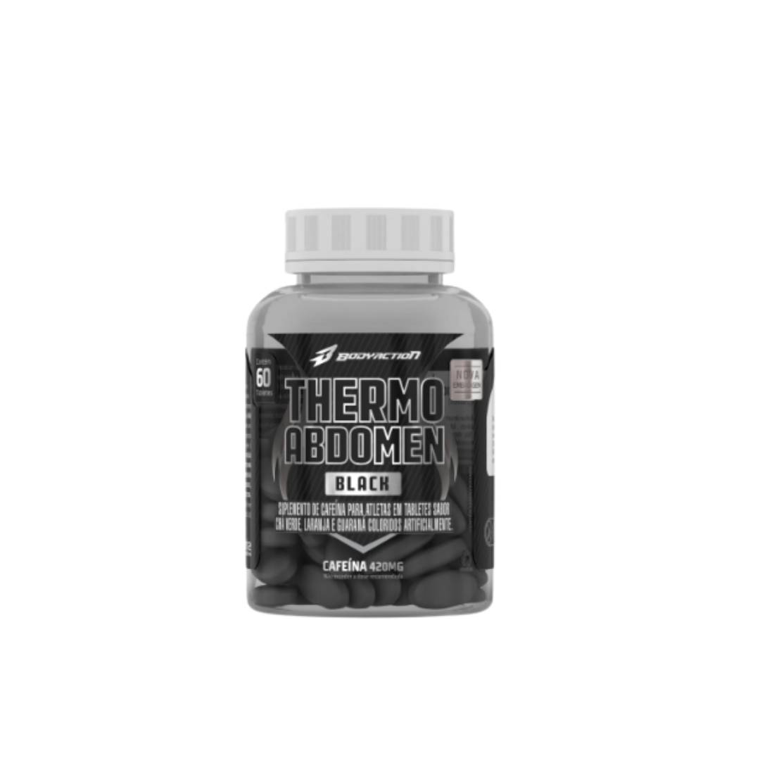 Thermo Abdomen Black 60 Cápsulas Body Action - 1
