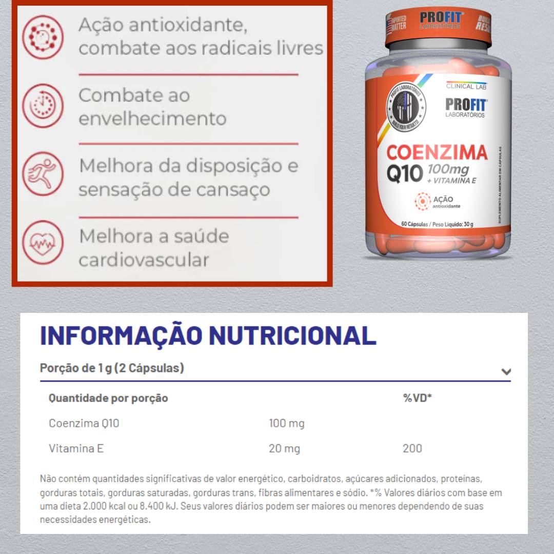 Coenzima Q10 60 Cápsulas Profit - 2