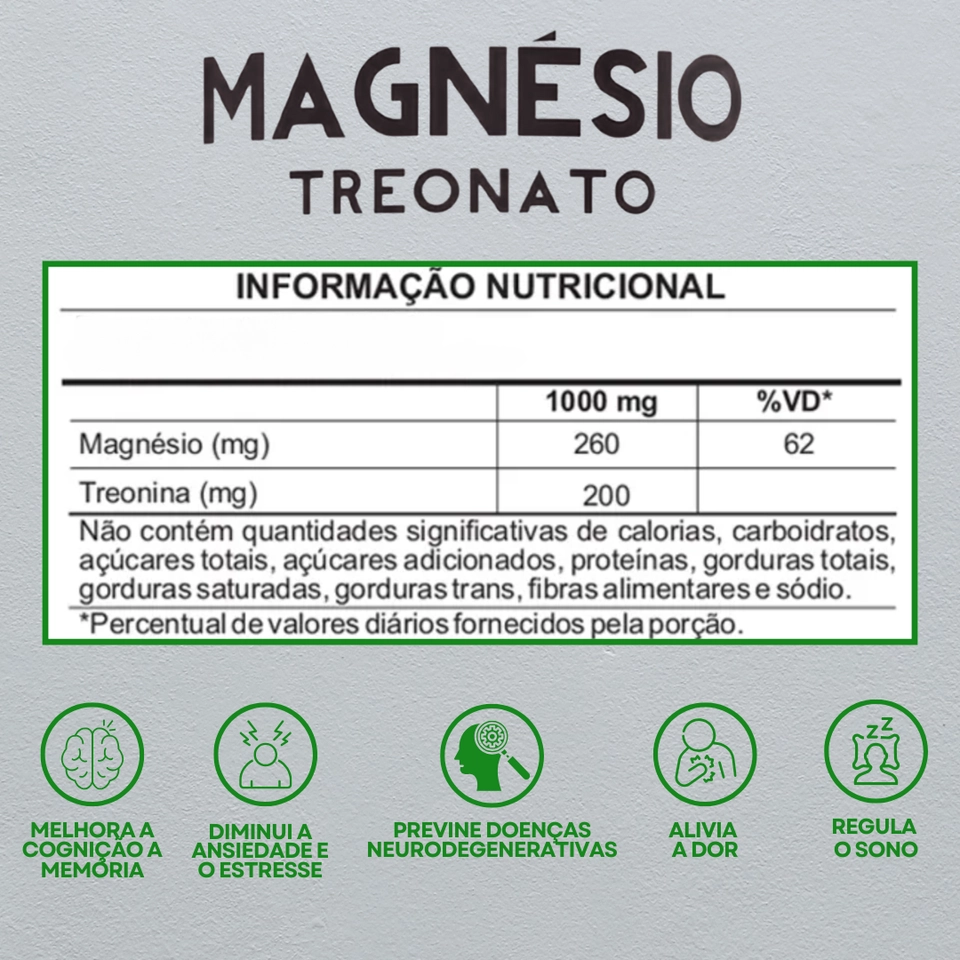 Magnésio Treonato 120 Cápsulas - ECOMEV - 2