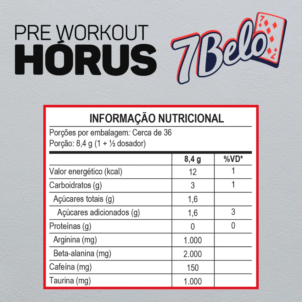 Pré-Treino Hórus 300g Sabor 7Belo — Max Titanium - 2
