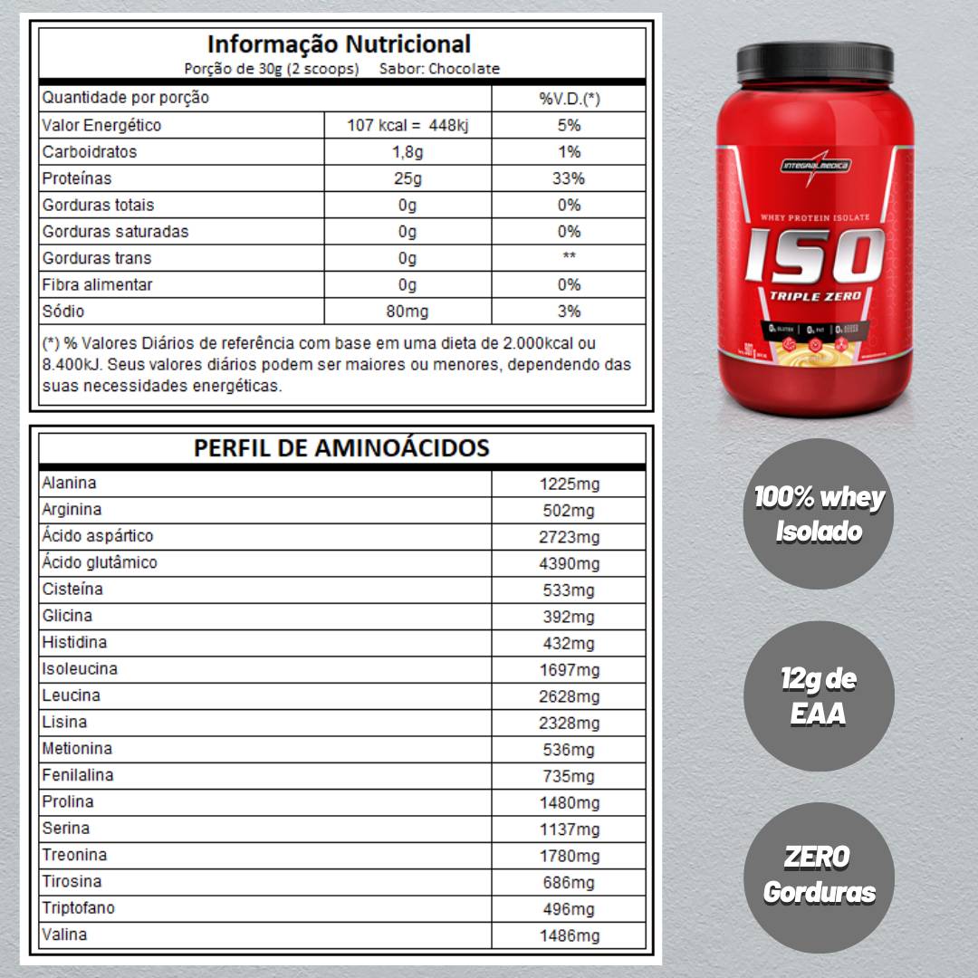 Whey Iso Triple Zero 907g IntegralMedica - 2
