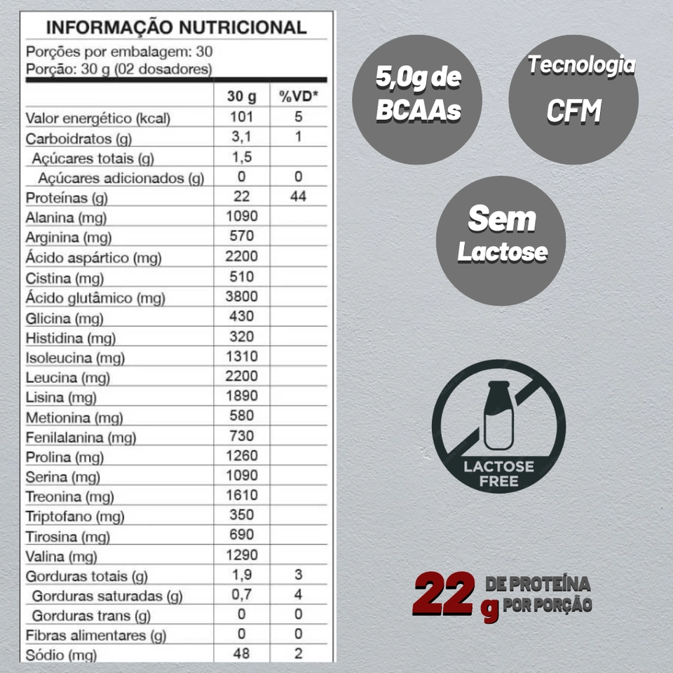 Whey Zero Lactose 900g Nutrata - 2